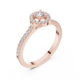 Ladies Ring 9#10055L@7 - Rose Gold - Image