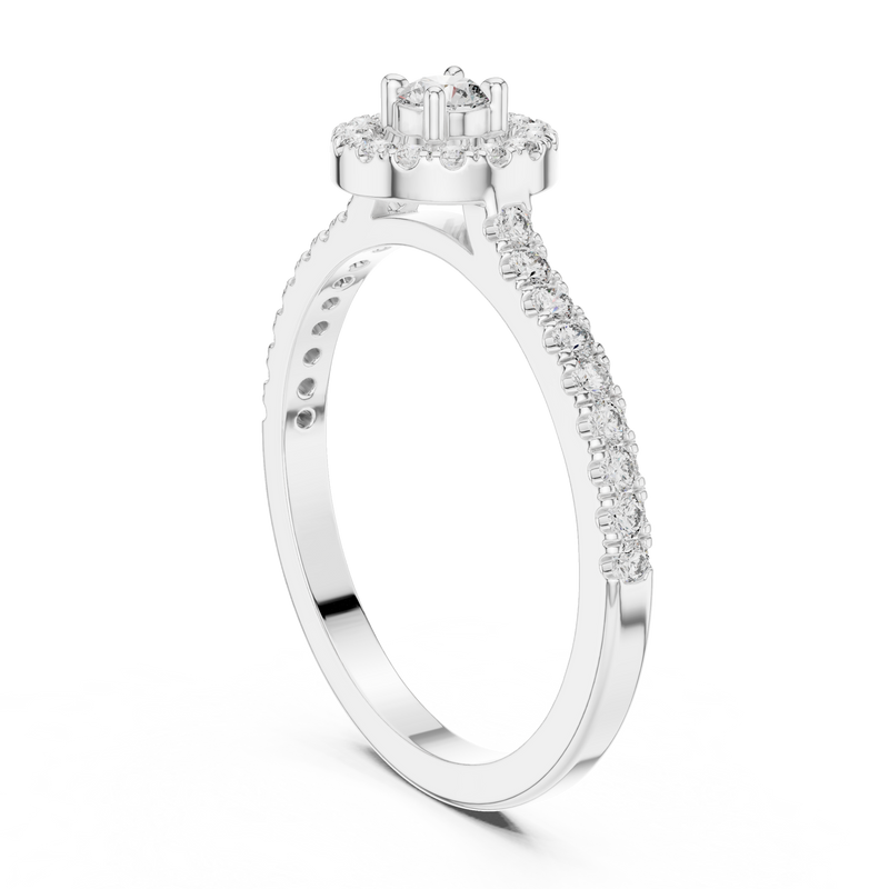 Ladies Ring 9#10055L@7 - White Gold - Image