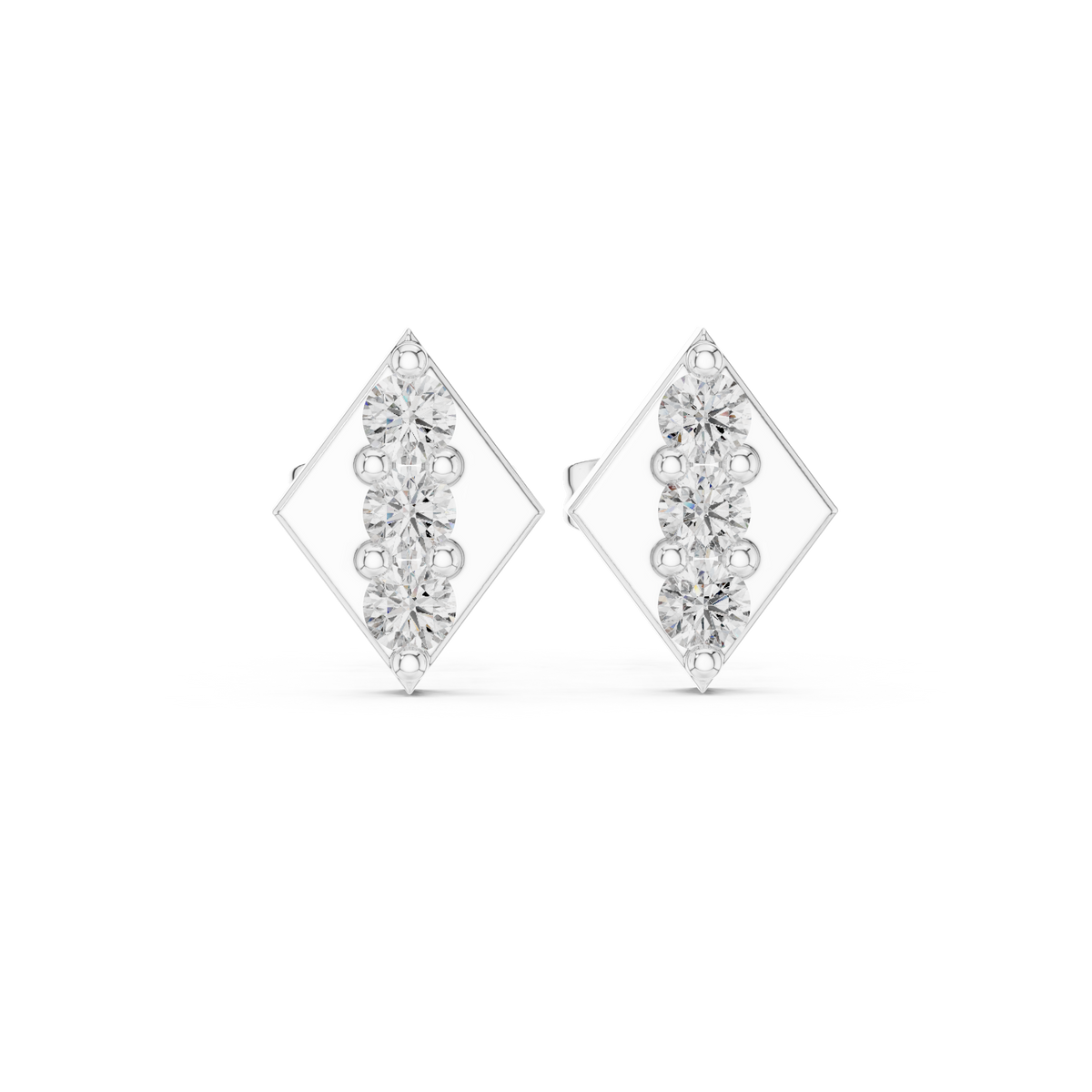 Earring 9#10056E - White Gold - Image