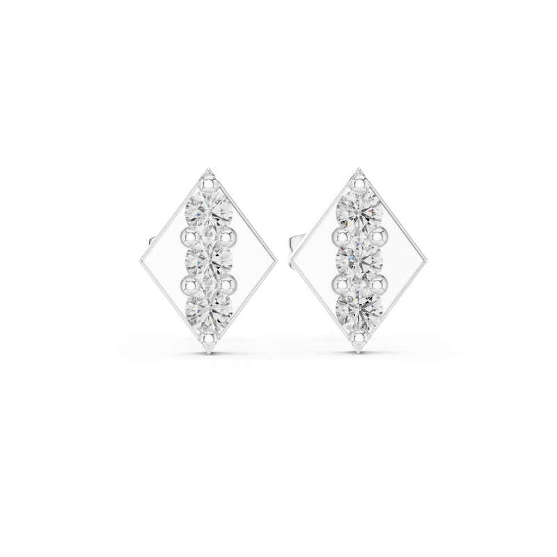 Earring 9#10056E - White Gold - Image