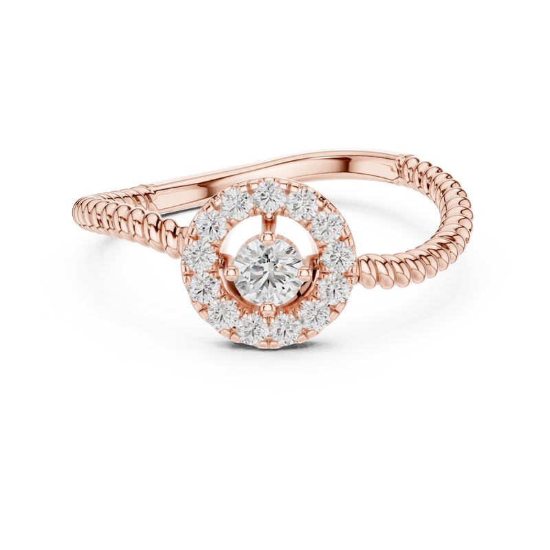 Ladies Ring 9#10056L - Rose Gold - Image