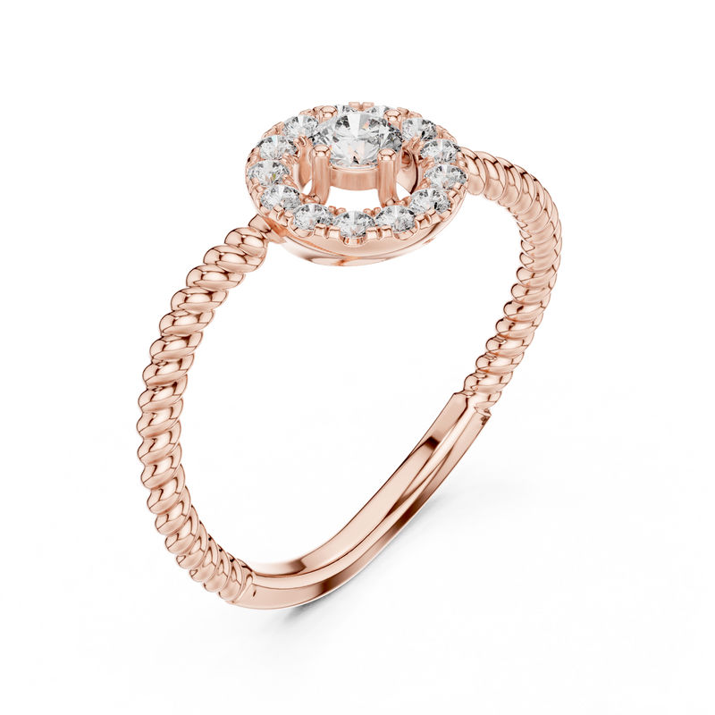 Ladies Ring 9#10056L - Rose Gold - Image