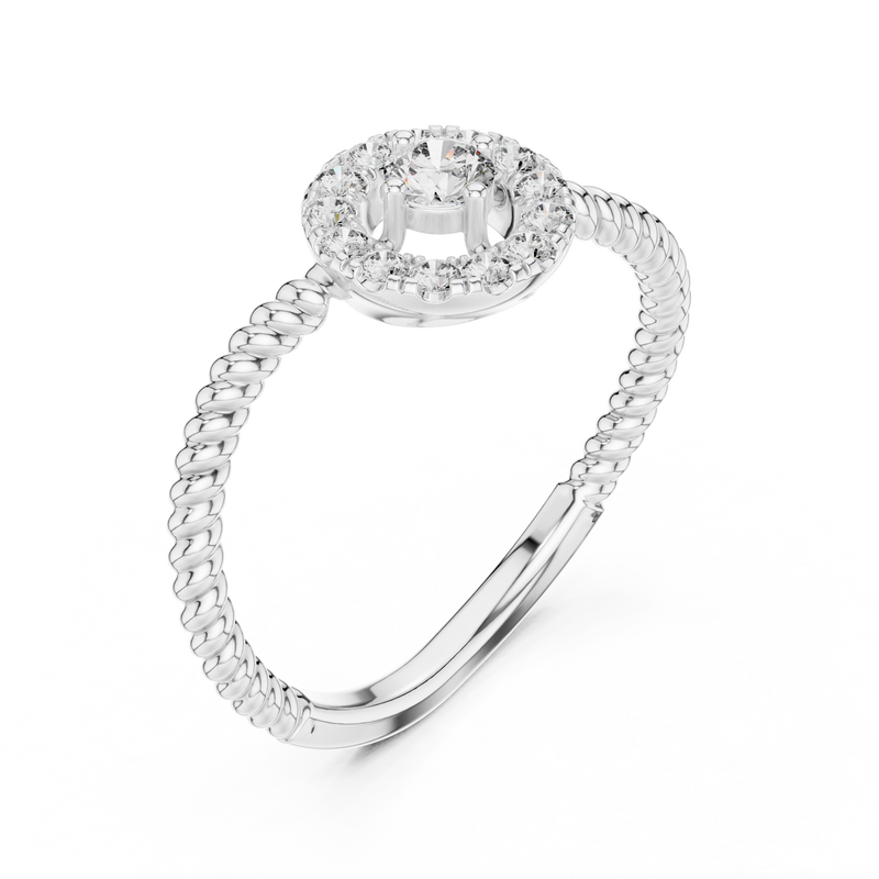 Ladies Ring 9#10056L - White Gold - Image