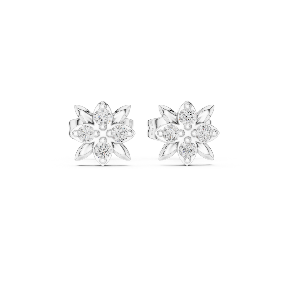 Earring 9#10058E - White Gold - Image