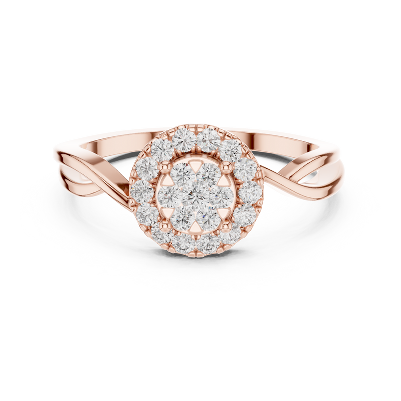Ladies Ring 9#10058L@7 - Rose Gold - Image