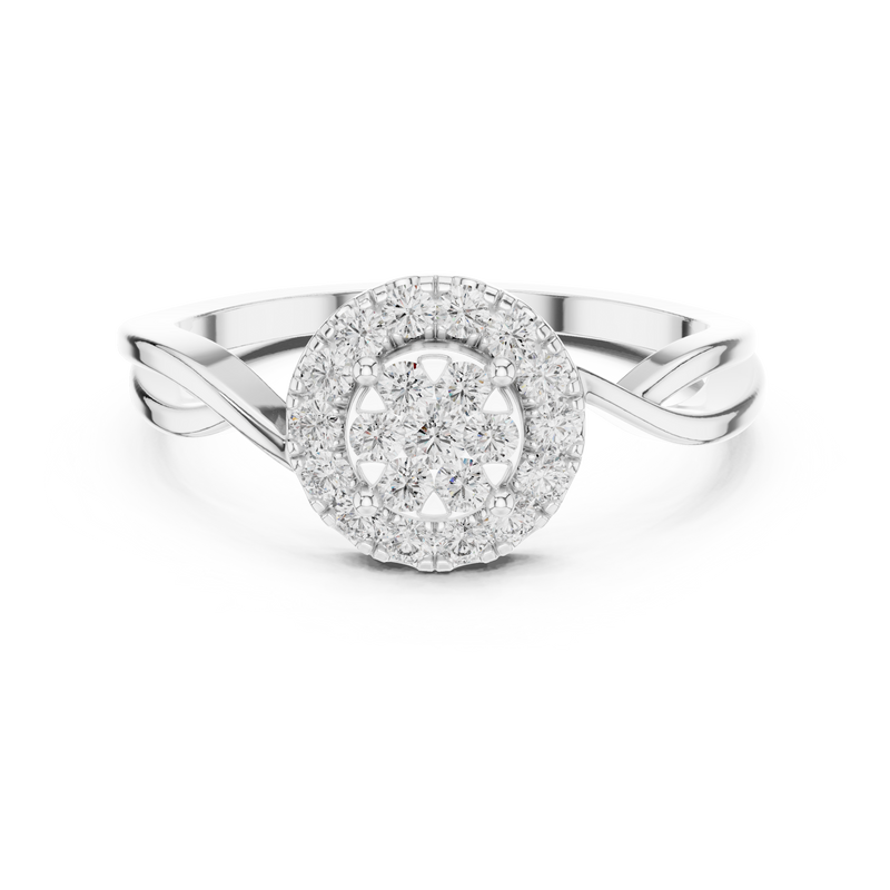 Ladies Ring 9#10058L@7 - White Gold - Image
