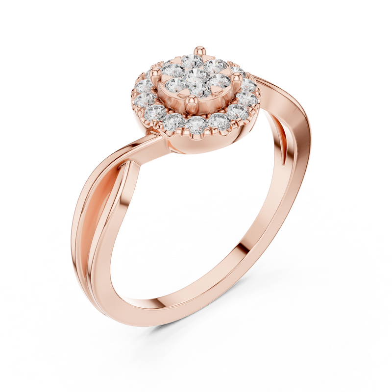 Ladies Ring 9#10058L@7 - Rose Gold - Image