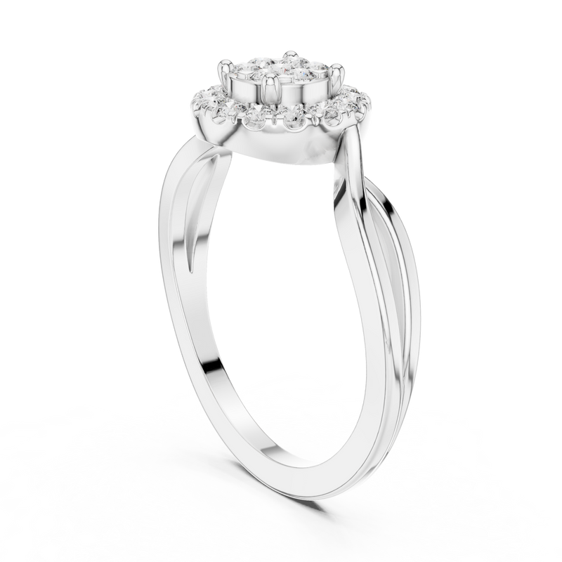 Ladies Ring 9#10058L@7 - White Gold - Image