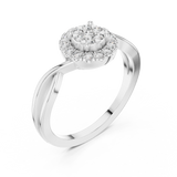 Ladies Ring 9#10058L@7 - White Gold - Image