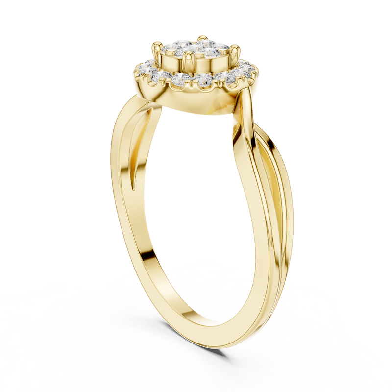 Ladies Ring 9#10058L@7 - Yellow Gold - Image