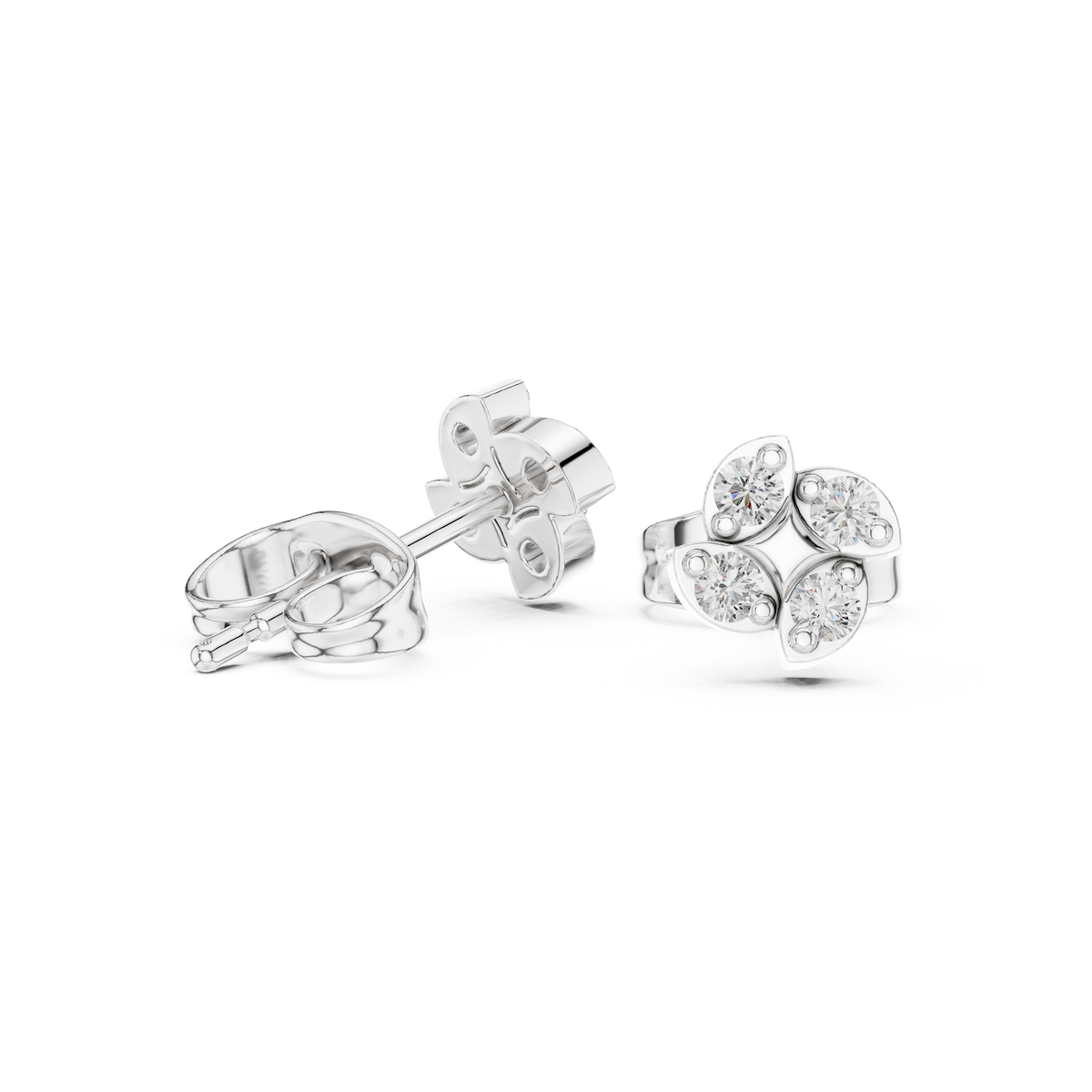 Earring 9#10059E - White Gold - Image
