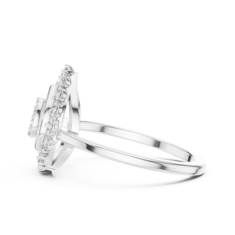 Ladies Ring 9#10060L@7 - White Gold - Image