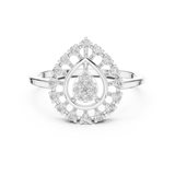 Ladies Ring 9#10060L@7 - White Gold - Image