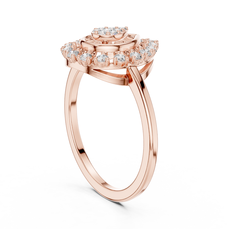 Ladies Ring 9#10060L@7 - Rose Gold - Image