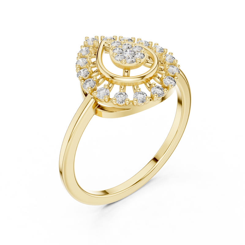 Ladies Ring 9#10060L@7 - Yellow Gold - Image