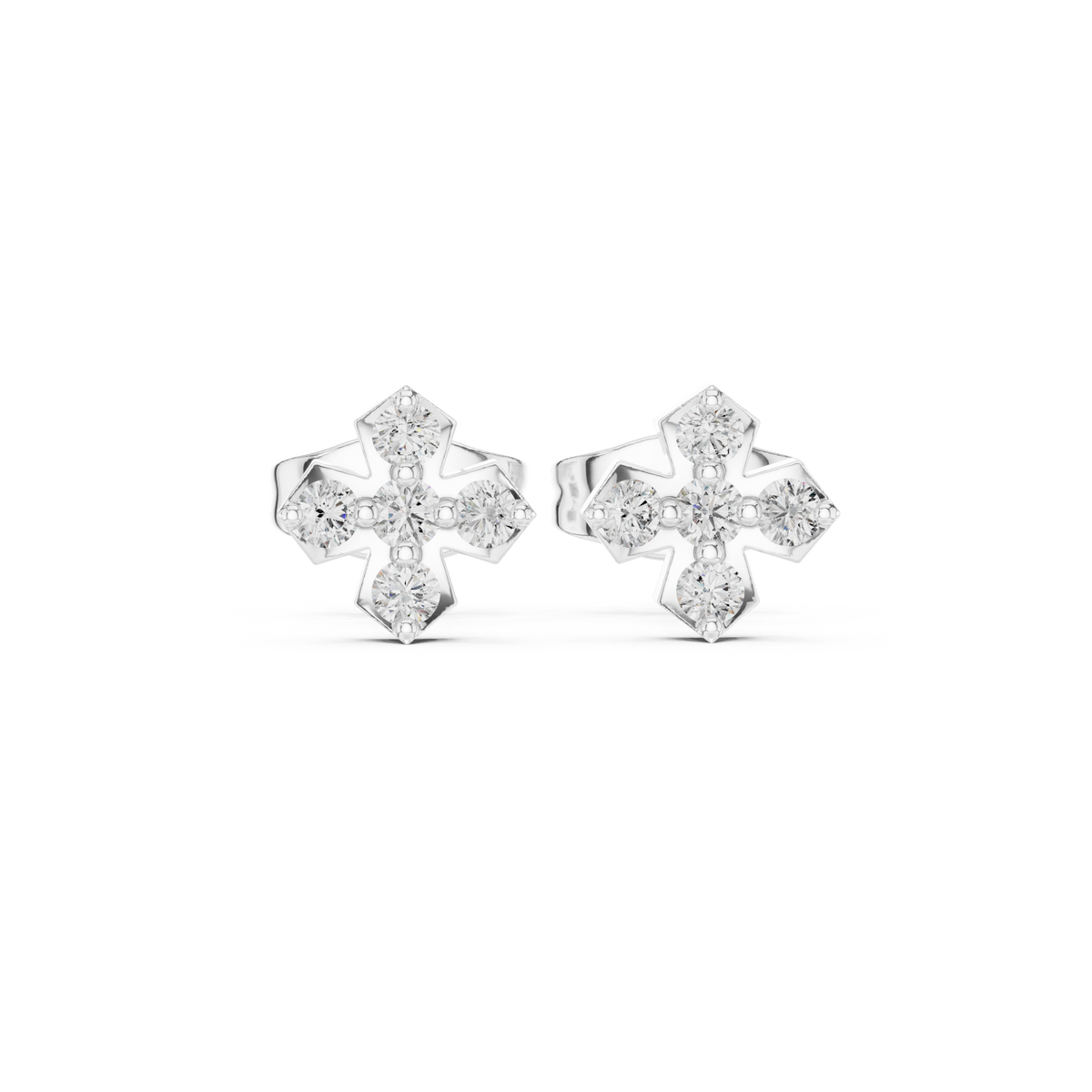 Earring 9#10061E - White Gold - Image