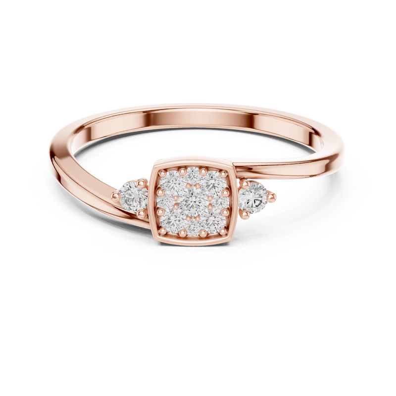 Ladies Ring 9#10061L@7 - Rose Gold - Image