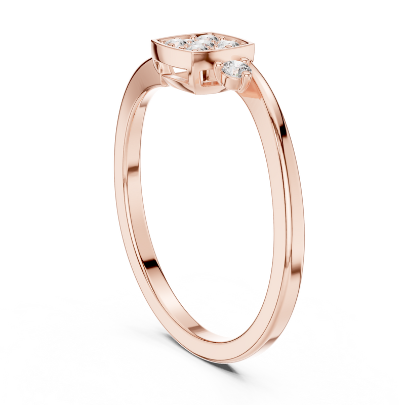 Ladies Ring 9#10061L@7 - Rose Gold - Image