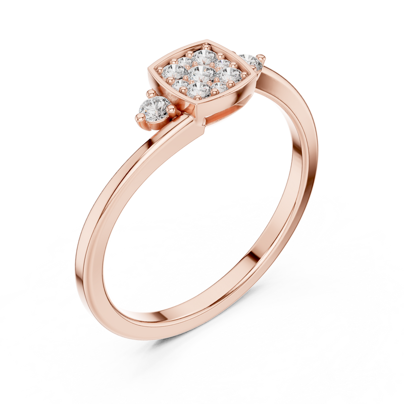 Ladies Ring 9#10061L@7 - Rose Gold - Image