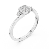 Ladies Ring 9#10061L@7 - White Gold - Image