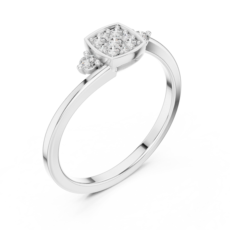 Ladies Ring 9#10061L@7 - White Gold - Image