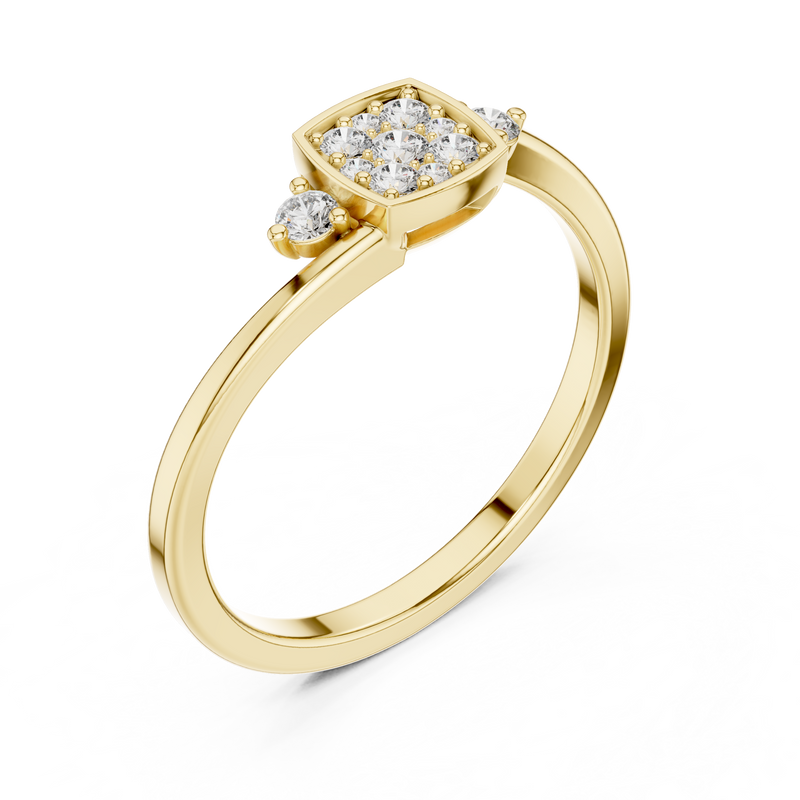 Ladies Ring 9#10061L@7 - Yellow Gold - Image