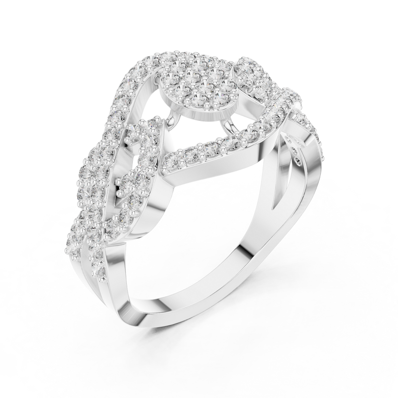 Ladies Ring 9#10062L - White Gold - Image