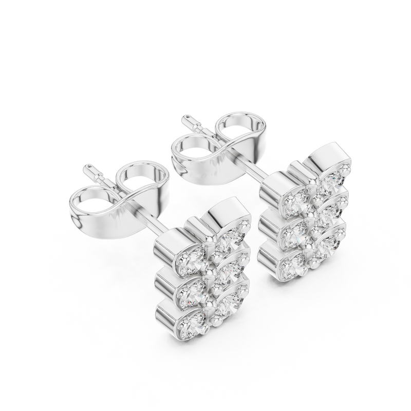 Earring 9#10063E - White Gold - Image