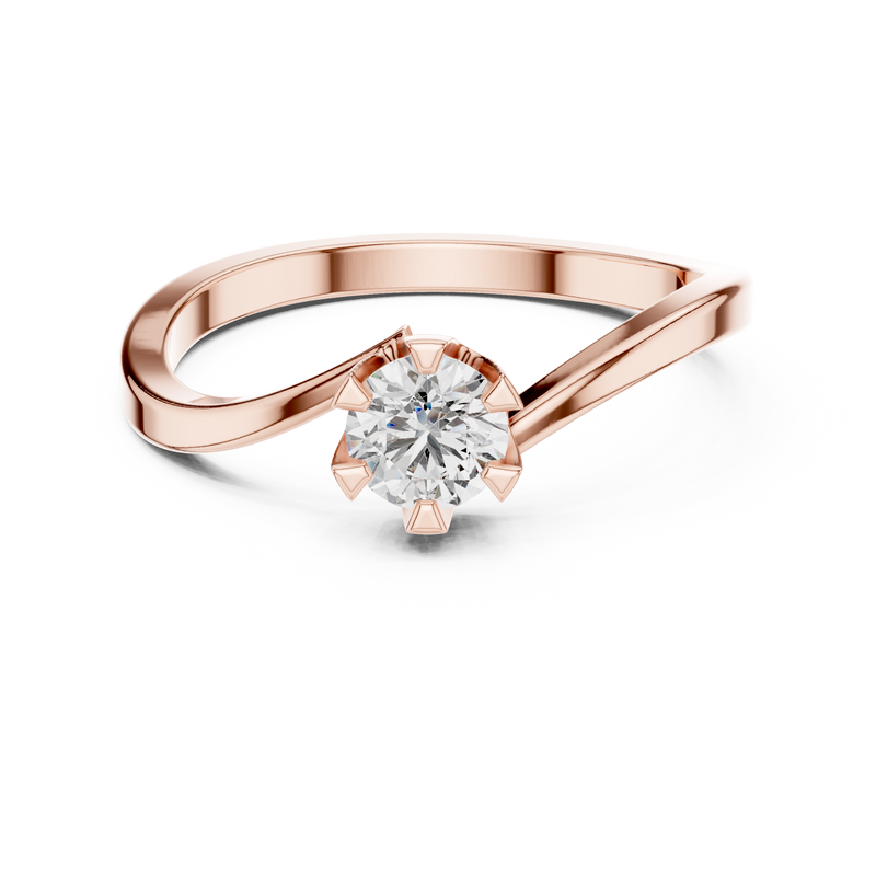 Ladies Ring 9#10063L@7 - Rose Gold - Image