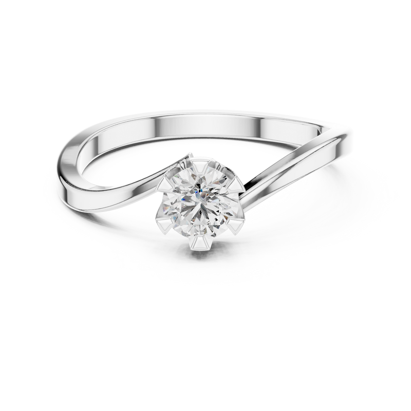 Ladies Ring 9#10063L@7 - White Gold - Image