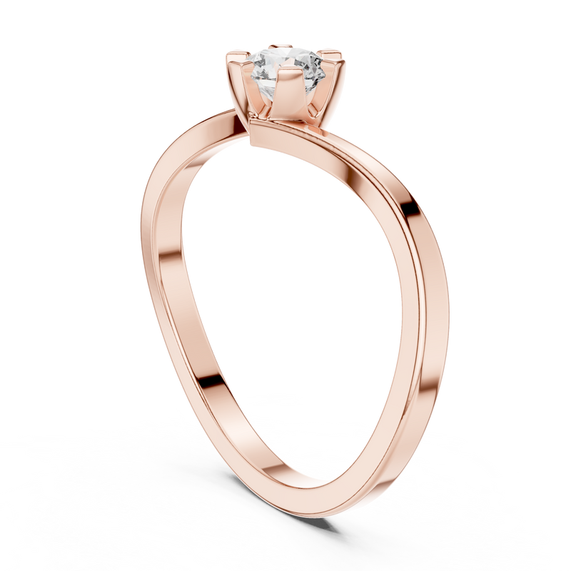 Ladies Ring 9#10063L@7 - Rose Gold - Image