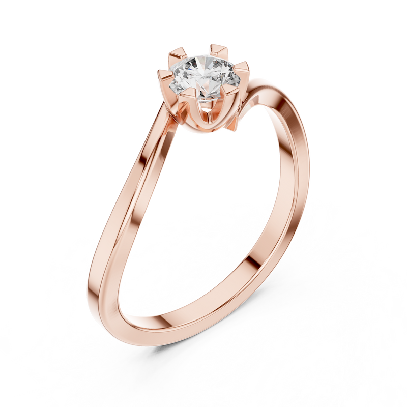 Ladies Ring 9#10063L@7 - Rose Gold - Image