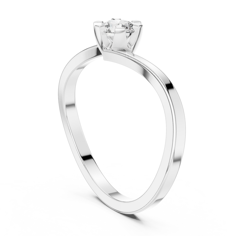 Ladies Ring 9#10063L@7 - White Gold - Image