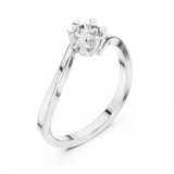 Ladies Ring 9#10063L@7 - White Gold - Image