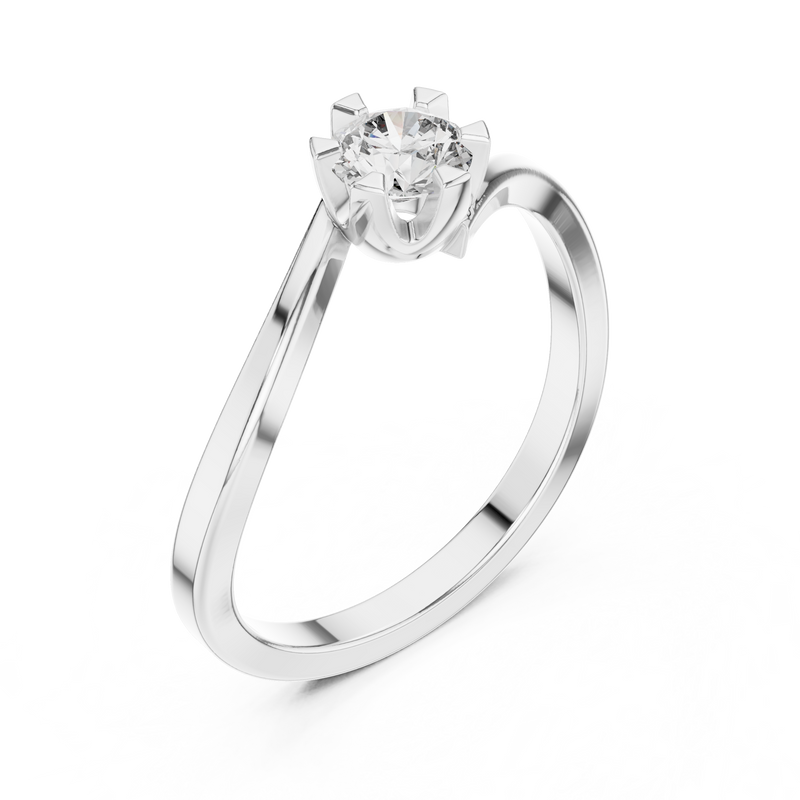 Ladies Ring 9#10063L@7 - White Gold - Image