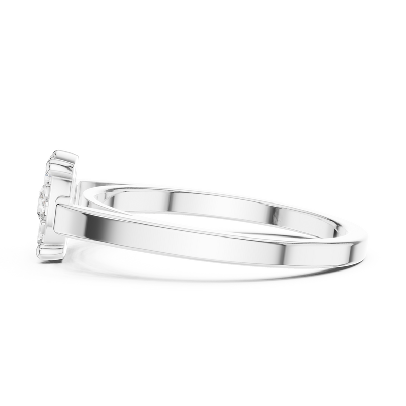 Ladies Ring 9#10065L@7 - White Gold - Image
