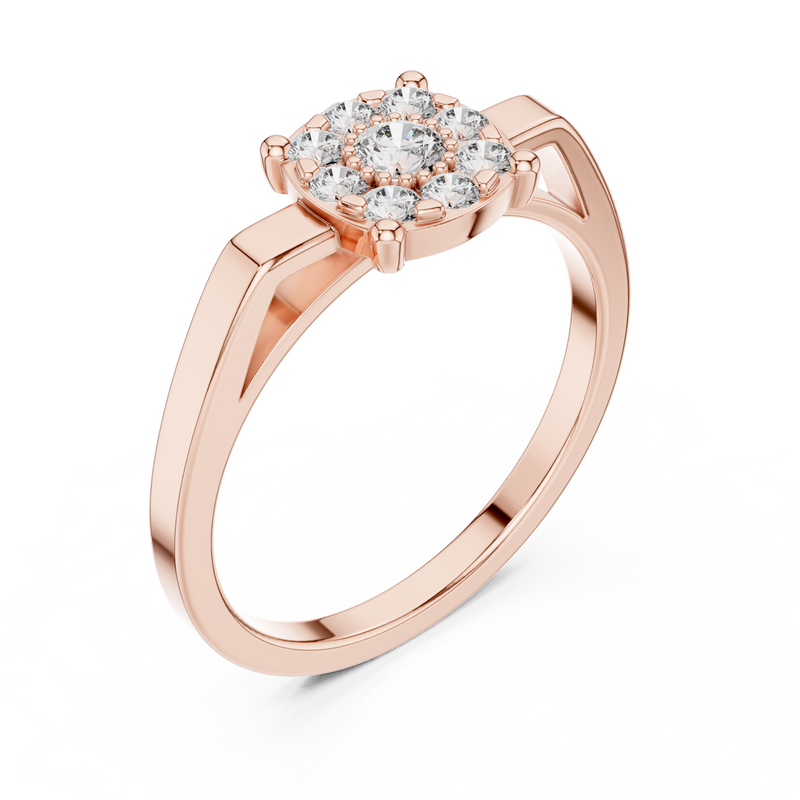 Ladies Ring 9#10065L@7 - Rose Gold - Image