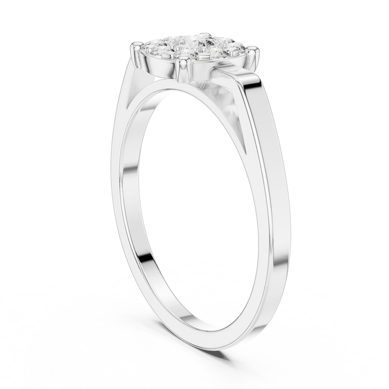 Ladies Ring 9#10065L@7 - White Gold - Image