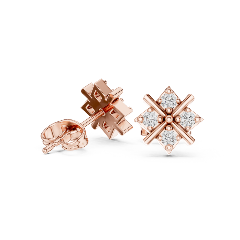 Earring 9#10066E@7 - Rose Gold - Image