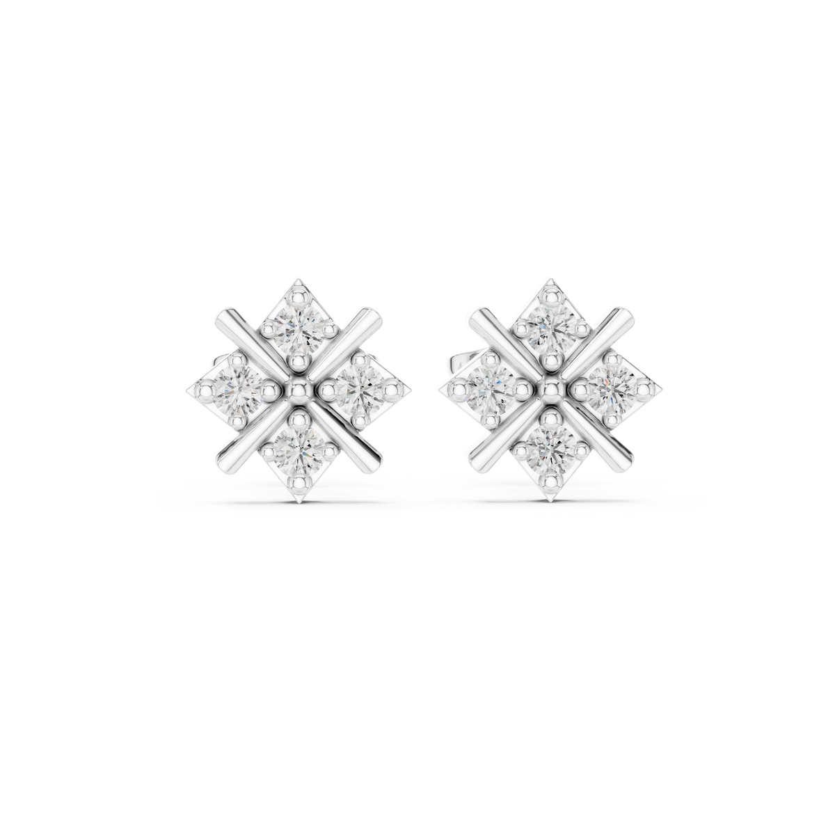 Earring 9#10066E@7 - White Gold - Image