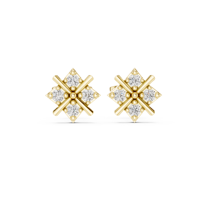 Earring 9#10066E@7 - Yellow Gold - Image