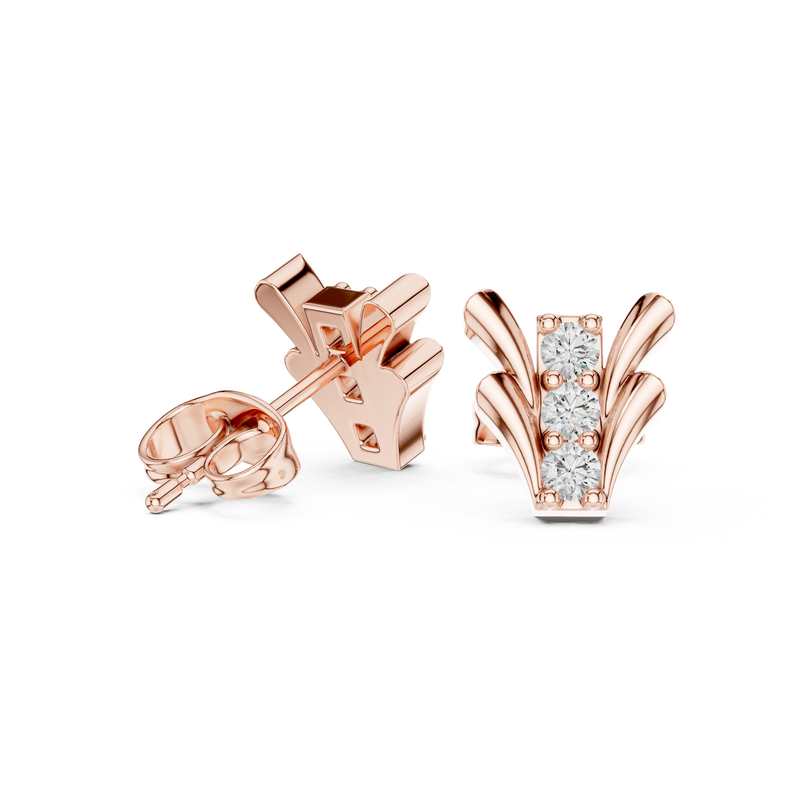 Earring 9#10067E@7 - Rose Gold - Image