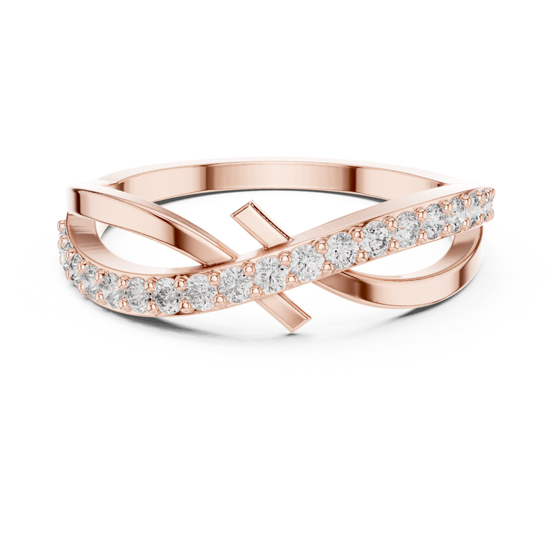 Ladies Ring 9#10067L - Rose Gold - Image