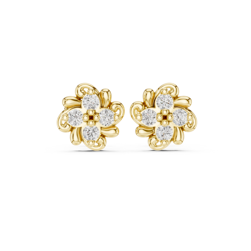 Earring 9#10069E - Yellow Gold - Image