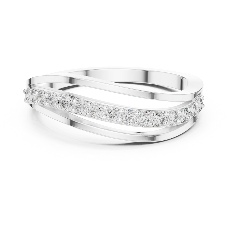 Ladies Ring 9#10069L@7 - White Gold - Image