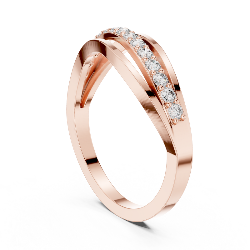 Ladies Ring 9#10069L@7 - Rose Gold - Image