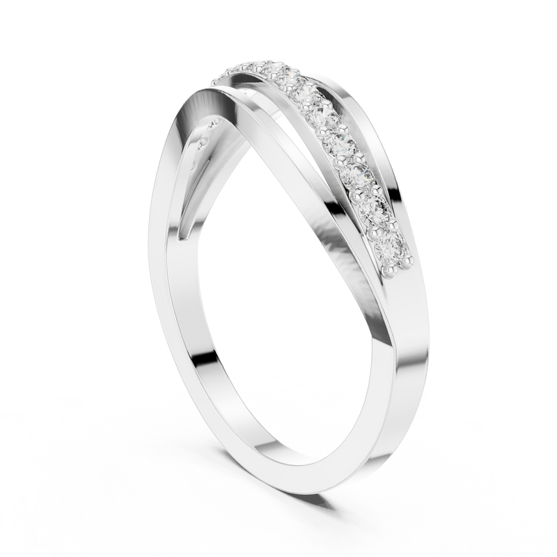Ladies Ring 9#10069L@7 - White Gold - Image