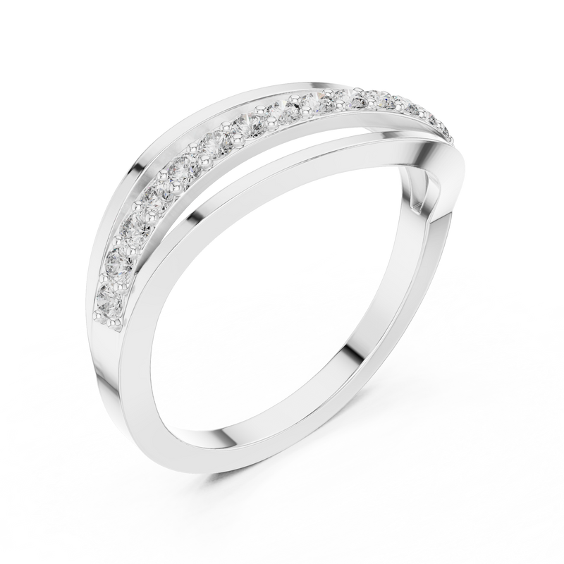 Ladies Ring 9#10069L@7 - White Gold - Image