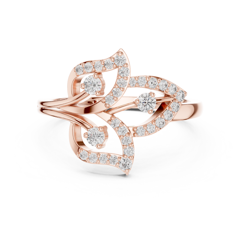 Ladies Ring 9#10070L - Rose Gold - Image