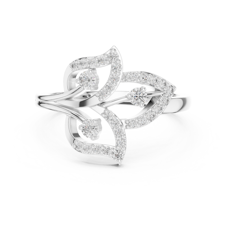 Ladies Ring 9#10070L - White Gold - Image